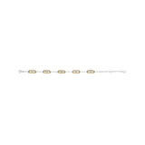 Open Link Bracelet with Round Zirconia