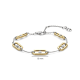 Open Link Bracelet with Round Zirconia