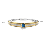 Blue Cushion Structure Bangle