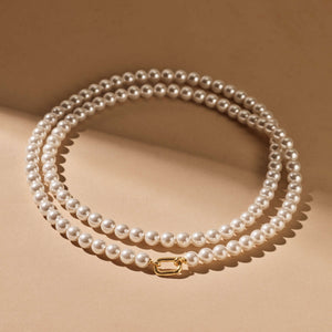 Long Pearl Necklace with chain 90cm – TI SENTO