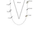 Light Grey Cushion Charm Necklace