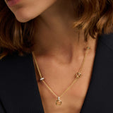 Layered Cushion Necklace Yellow