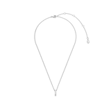 Zirconia Bar Necklace Silver