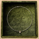 Round Silver Zirconia Necklace