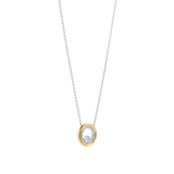 Zirconia Double Circle Necklace