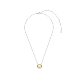 Zirconia Double Circle Necklace