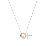 Zirconia Double Circle Necklace