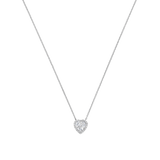 Zirconia Heart Necklace Silver