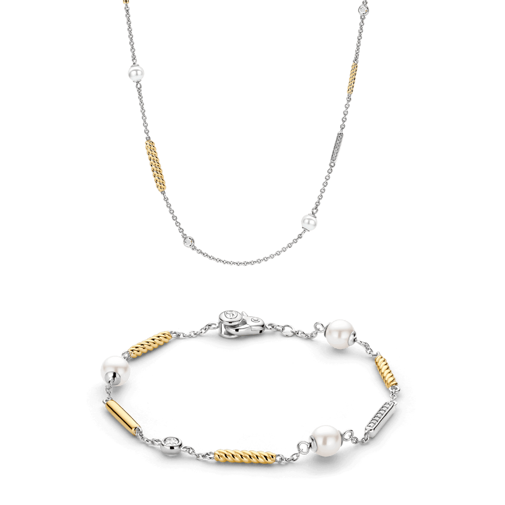 TI SENTO Pearl Jewellery Set - Necklace and Bracelet
