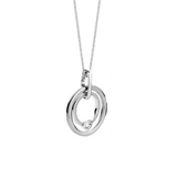 Zirconia Circle Necklace with pendant