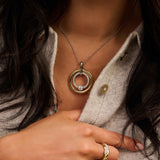 Zirconia Circle Necklace with pendant