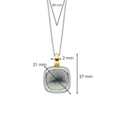 Zirconia Cushion Necklace with pendant