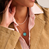 Turqoise Cushion Necklace with pendant