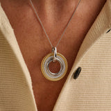 Structure Circle Necklace with pendant
