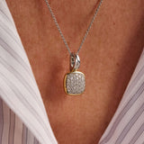 Zirconia Cushion Necklace with pendant