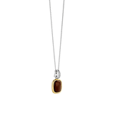 Smokey Brown Cushion Necklace with pendant