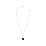 Smokey Brown Cushion Necklace with pendant