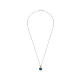 Blue Cushion Necklace with pendant