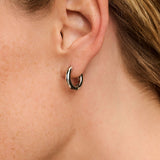 Classic Medium Hoops Silver 18mm