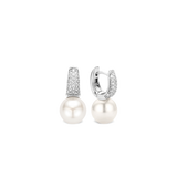 Zirconia Pearl Hoops