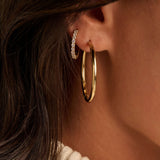 Classic Oversized Hoops Gold 35mm
