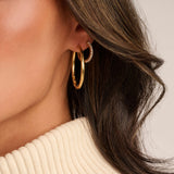 Classic Oversized Hoops Gold 35mm