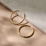 Classic Oversized Hoops Gold 35mm