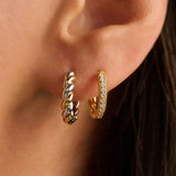 Bicolor Twisted Hoops