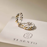 Bicolor Twisted Hoops