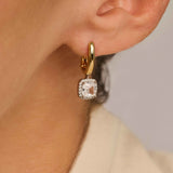 Classic Square Zirconia Hoops