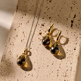 Drop Earrings with Luxury stone