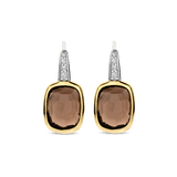 Smokey Brown Zirconia Cushion Hoops