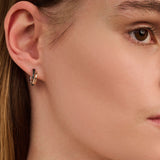 Black Zirconia Layered Hoops