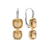 Double Cushion Earrings Yellow
