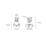 Zirconia Pearl Earrings