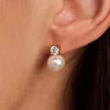 Zirconia Pearl Earrings