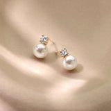 Zirconia Pearl Earrings