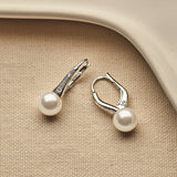 Zirconia Pearl Hoops
