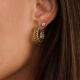 Vintage Ribbed Hoops