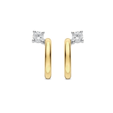 Zirconia Half Hoop Earrings