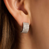 Stardust Zirconia Half Hoop Earrings