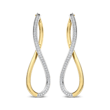 Organic Open Zirconia Earrings 45mm