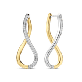 Organic Open Zirconia Earrings 35mm