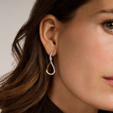 Organic Open Zirconia Earrings 35mm