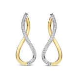 Organic Open Zirconia Earrings 35mm