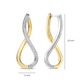 Organic Open Zirconia Earrings 35mm