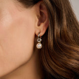 Pearl Charm Hoops