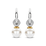 Pearl Charm Hoops