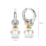 Pearl Charm Hoops