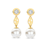 Icon Zirconia Pearl Earrings